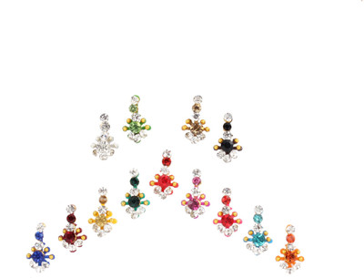 

Instabuyz Fancy bindi Forehead Multicolor Bindis(Medium)