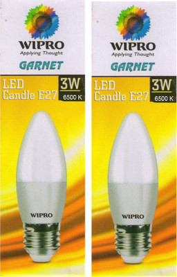 

Wipro 3 W Candle E27 LED Bulb(White, Pack of 2)