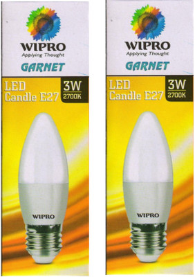

Wipro 3 W Candle E27 LED Bulb(Yellow, Pack of 2)