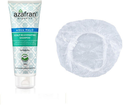 

Azafran Imported Aqua Halo Scalp Rejuvanating Shampoo 200 g +Shower cap(Set of 2)