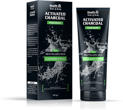 

HealthVit Activated Charcoal Removes Oil, Dirt Face Wash(100 ml)