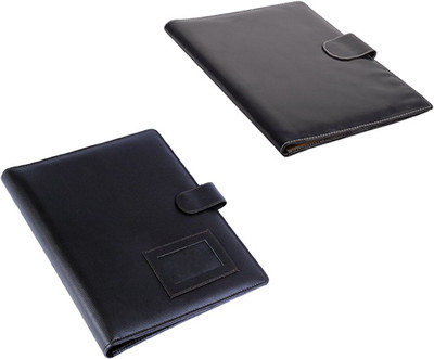 

COI leatherite brown and black file folder and resume folder for documents and certificate for office executive folder and interview document file and folders for students ( set of 2 )(Set Of 2, Brown, Black)