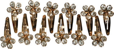 

ABHI Fancy Hair Clip Tic Tac Clip(Gold)