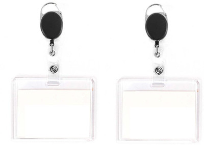 

FINDSTUFF Plastic ID Badge Reel, ID Badge Holder(Pack of 2)