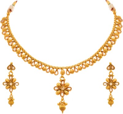 JFL Jewellery for Less Copper Gold-plated Gold Jewellery Set(Pack of 1)