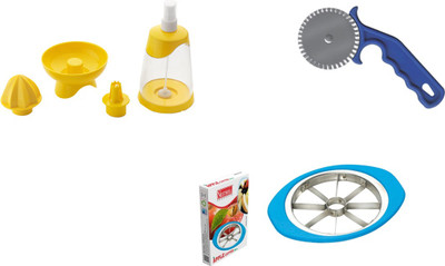 

Nestwell LEMON SQUZZER WITH PIZZA CUTTER WITH APPLE CUTTER LEMON SPREY SQUZZER PIZZA CUTTER WITH APPLE CUTTER Multicolor Kitchen Tool Set(Multicolor)