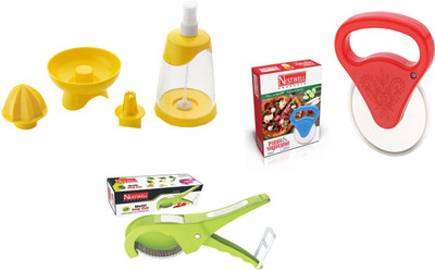 

Nestwell LEMON SQUEEZER WITH MULTI VEG CUTTER WITH PIZZA CUTTER LEMON SQUEEZER WITH MULTI VEG CUTTER WITH PIZZA CUTTER Multicolor Kitchen Tool Set(Multicolor)