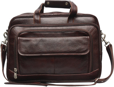 

MOZRI 16 inch Expandable Laptop Messenger Bag(Brown)