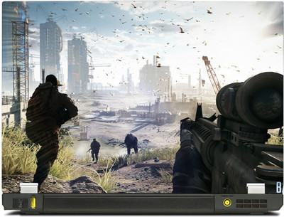

PosterMart Gaming Series BattleField 4 Laptop Skin Type 4 - High Quality 3M Vinyl and Matt Lamination High Quality Laminated 3M Vinyl Laptop Decal 12