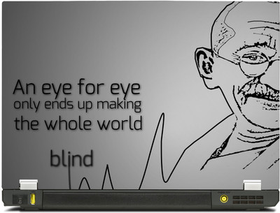 

PosterMart Gandhi Laptop Skin Type 9 - High Quality 3M Vinyl and Matt Lamination High Quality Laminated 3M Vinyl Laptop Decal 12