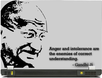 

PosterMart Anger and Intolerance are enimies - Mahatma Gandhi Laptop Skin - High Quality 3M Vinyl and Matt Lamination High Quality Laminated 3M Vinyl Laptop Decal 15