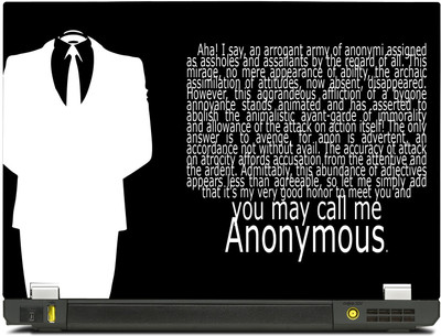 

PosterMart Anonymous Laptop Skin Type 55 - High Quality 3M Vinyl and Matt Lamination High Quality Laminated 3M Vinyl Laptop Decal 12