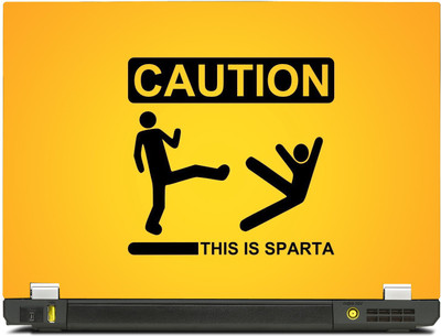 

PosterMart Caution Laptop Skin - High Quality 3M Vinyl and Matt Lamination High Quality Laminated 3M Vinyl Laptop Decal 12
