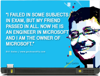 

PosterMart Bill Gates quote on failure Laptop Skin - High Quality 3M Vinyl and Matt Lamination High Quality Laminated 3M Vinyl Laptop Decal 17