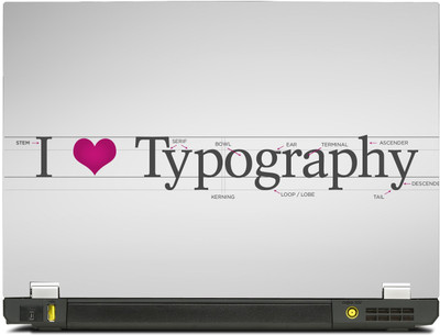 

PosterMart Typography Graphics Laptop Skin Type 3 - High Quality 3M Vinyl and Matt Lamination High Quality Laminated 3M Vinyl Laptop Decal 14