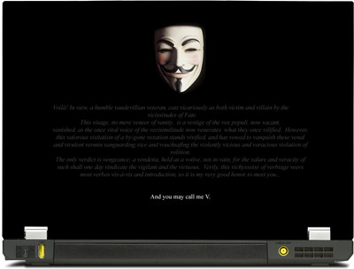 

PosterMart Anonymous Laptop Skin Type 9 - High Quality 3M Vinyl and Matt Lamination High Quality Laminated 3M Vinyl Laptop Decal 15
