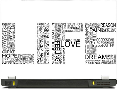 

PosterMart Typography Graphics Laptop Skin Type 1 - High Quality 3M Vinyl and Matt Lamination High Quality Laminated 3M Vinyl Laptop Decal 15
