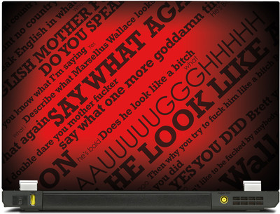 

PosterMart Typography Graphics Laptop Skin Type 28 - High Quality 3M Vinyl and Matt Lamination High Quality Laminated 3M Vinyl Laptop Decal 13