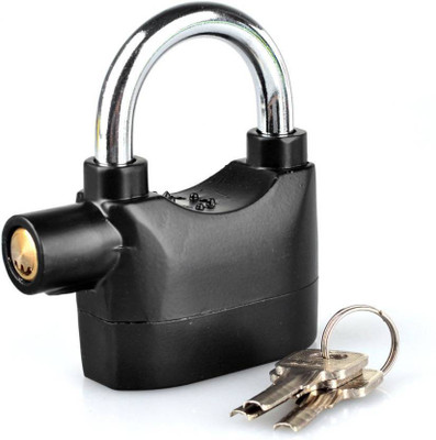 

Bluei Alarm Padlock Electronic Alarm Lock for Door/Bicycle/Motorbike Safety Lock(Black)