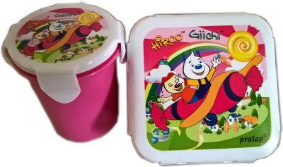 

RaNandini HRLBWCMPNK 2 Containers Lunch Box(300 ml), Pink