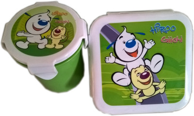 

RaNandini HRLBWCMGRE 2 Containers Lunch Box(300 ml), Green