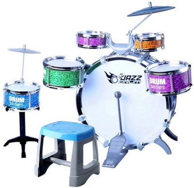 

HALO NATION Jazz Drum Set Big Size Musical Toy for Kids(Multicolor)