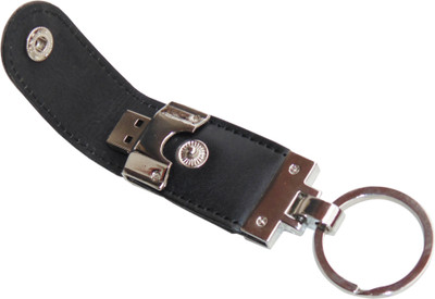 

Green Tree Leather keychain 16 GB Pen Drive(Black)