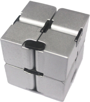

Darling Toys Metal Alloy Infinity Fidget Cube For Stress Relief Fidget Anti Anxiety Stress Funny EDC magic Kids Finger Toys Luxury toy (Silver)(1 Pieces)
