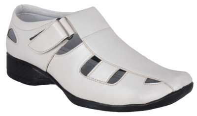 

1AAROW Men White Sandals