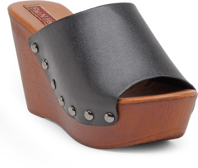 

Flat n Heels Women Black Wedges