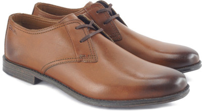 

Clarks Hawkley Walk Tan Leather Lace Up For Men(Brown