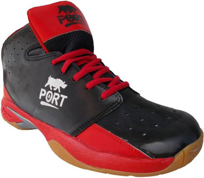

Port High Neck Badminton Shoes For Men(Red