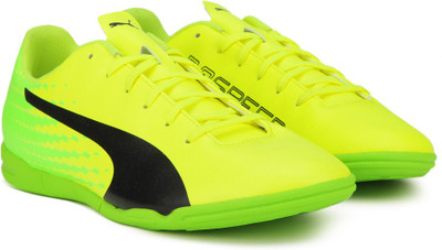

Puma evoSPEED 17.5 IT Football Shoes For Men(Yellow, Safety yellow-puma black-green gecko