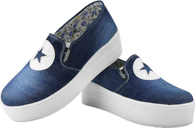 

Fashimo Slip On Sneakers For Women(Blue