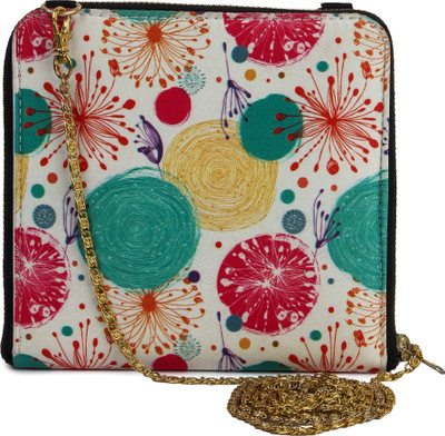 

Zoe Makhoa Women Evening/Party Multicolor Satin Sling Bag