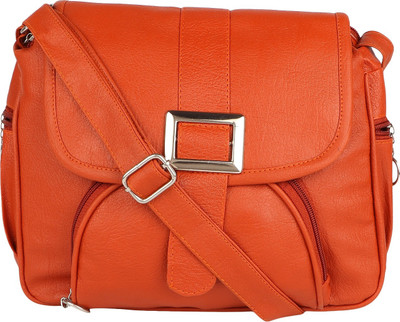 

Savitri Arts Women Casual Orange PU Sling Bag