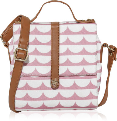 

Kleio Women Casual Pink Canvas Sling Bag