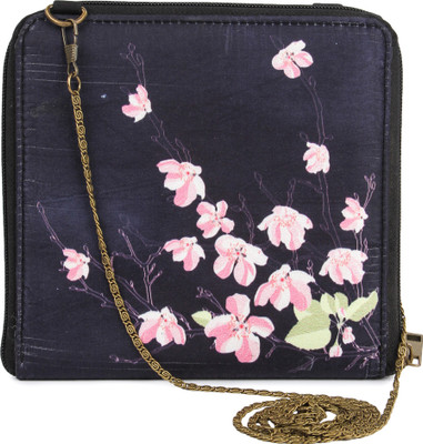 

Zoe Makhoa Women Evening/Party Blue Satin Sling Bag