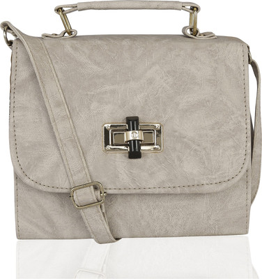 

Kleio Women Casual White Leatherette Sling Bag