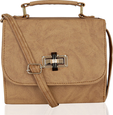 

Kleio Women Casual Beige Leatherette Sling Bag