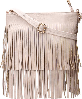 

Kleio Women Casual Beige Leatherette Sling Bag