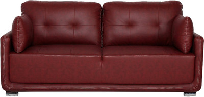 

Furniture Mind Cedar Leatherette 3 Seater Sofa(Finish Color - Cherry Colour)