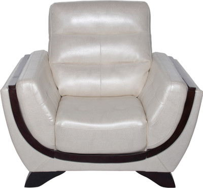 

Furniture Mind California Leatherette 1 Seater Sofa(Finish Color - Off White)