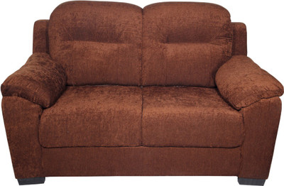 Furniture Mind Poland Fabric 2 Seater Sofa(Finish Color - Dark Brown)