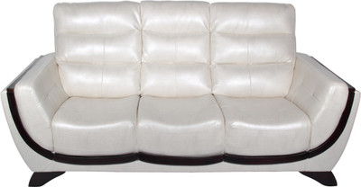 

Furniture Mind California Leatherette 3 Seater Sofa(Finish Color - Off White)