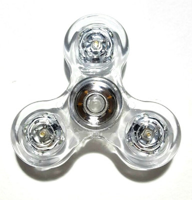

Krypton Transparent Led Light One Touch Hand Spinner Fidget Great for Stress Relief Anti Anxiety for Children / Adults Mini 2 Mint Spin Toy.(Multicolor)