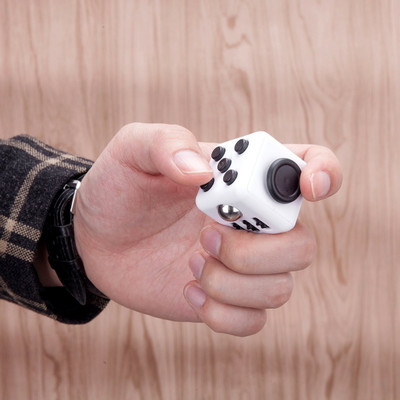 

VibeX ® Focusing Fidget Toys [3D Figit] EDC Focus Toy Cube Fidget Dice Fidget Toys - Relieves Stress & Anxiety(White)