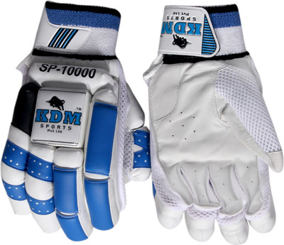

KDM Sports Plus Batting Gloves (Free Size, White, Blue)