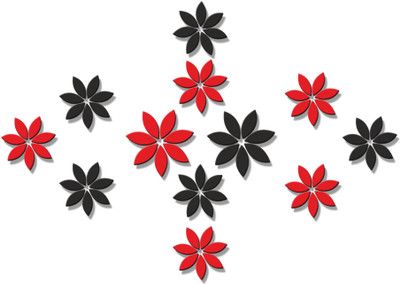 

Sehaz Artworks  Wall Decal Sticker(Pack of 84, Red;black
