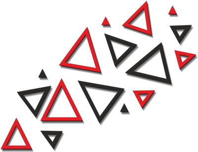 

Sehaz Artworks  Wall Decal Sticker(Pack of 16, Red;black